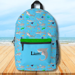Individuelle Name Shark Design mit Unterwasserszen Bedruckter Rucksack