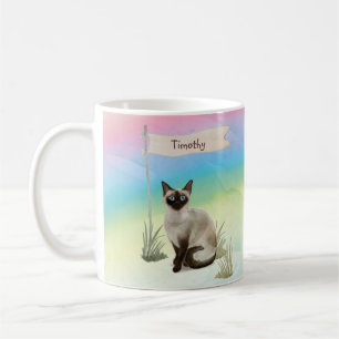 Individuelle Name Siamese Cat Pet Kaffeetasse