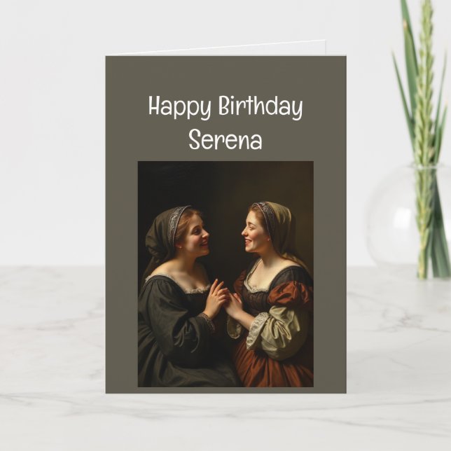 Individuelle Name Sister Birthday Liebe Karte (Vorderseite)