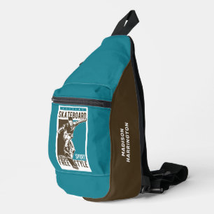 Individuelle Name Skateboard Crossbody Bag