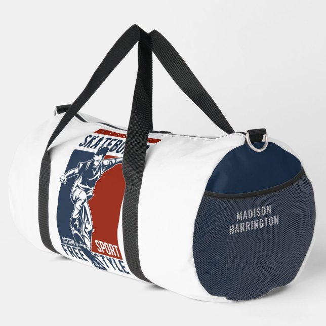 Individuelle Name Skateboard Duffle Bag (Rechte Ecke)