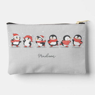 Individuelle Name Skaten Penguins Zubehörtasche