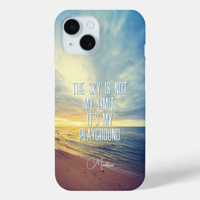 Individuelle Name Sky Quote Case-Mate iPhone Hülle (Rückseite)