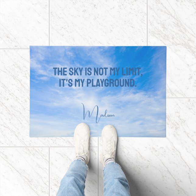 Individuelle Name Sky Quote Fußmatte (Indoor)