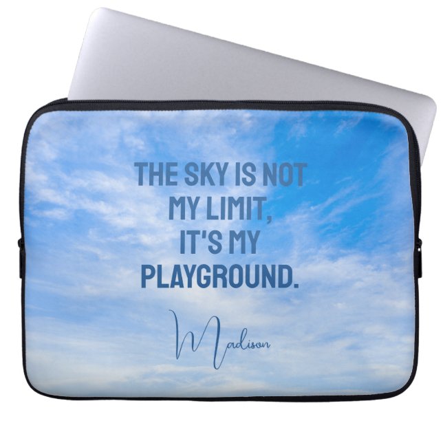 Individuelle Name Sky Quote Laptopschutzhülle (Vorderseite)
