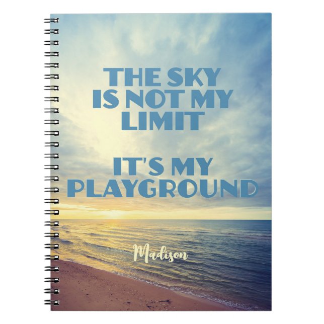 Individuelle Name Sky Quote Notizblock (Vorderseite)