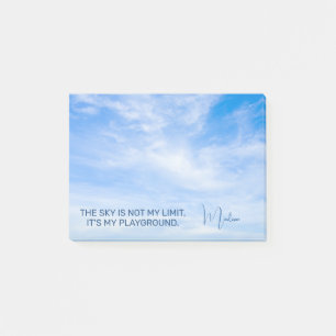 Individuelle Name Sky Quote Post-it Klebezettel
