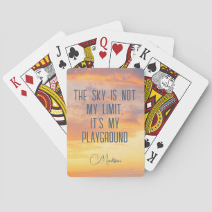 Individuelle Name Sky Quote Spielkarten