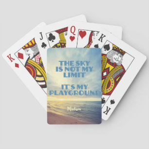 Individuelle Name Sky Quote Spielkarten