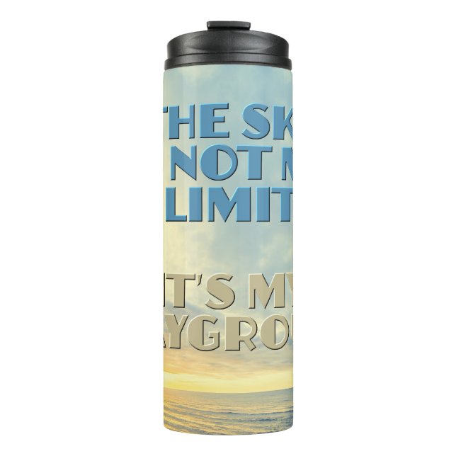 Individuelle Name Sky Quote Thermosbecher (Vorderseite)