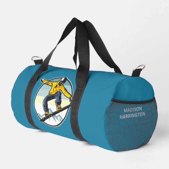 Individuelle Name SNOWBOARDER Duffle Bag (Rechte Ecke)
