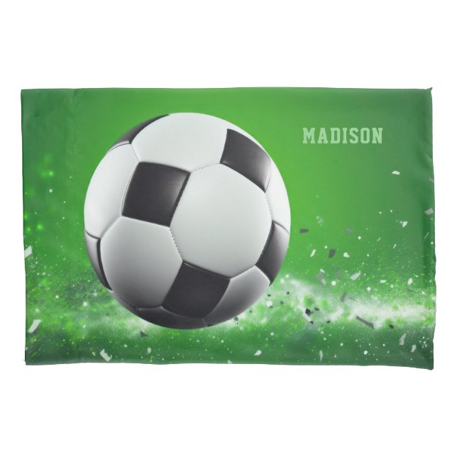 Individuelle Name Soccer Ball Kissenbezug (Vorderseite)