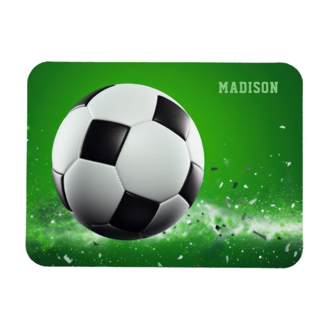 Individuelle Name Soccer Ball Magnet (Horizontal)