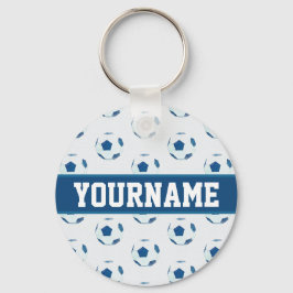 Individuelle Name Soccer Ball Sketch Muster Schlüsselanhänger