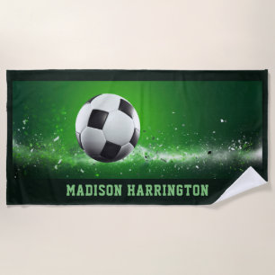 Individuelle Name Soccer Ball Strandtuch
