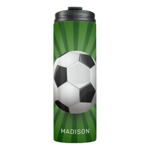 Individuelle Name Soccer Ball Tumbler Thermosbecher