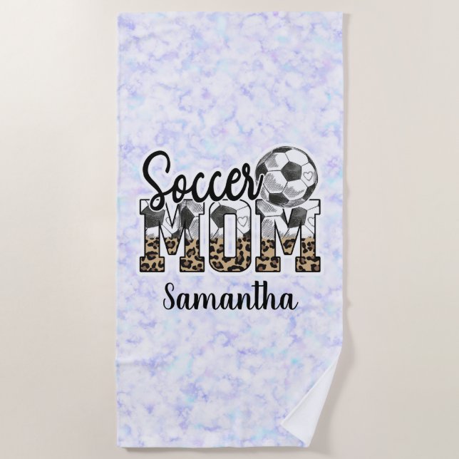 Individuelle Name Soccer Mama | Muttertag Strandtuch (Vorderseite)