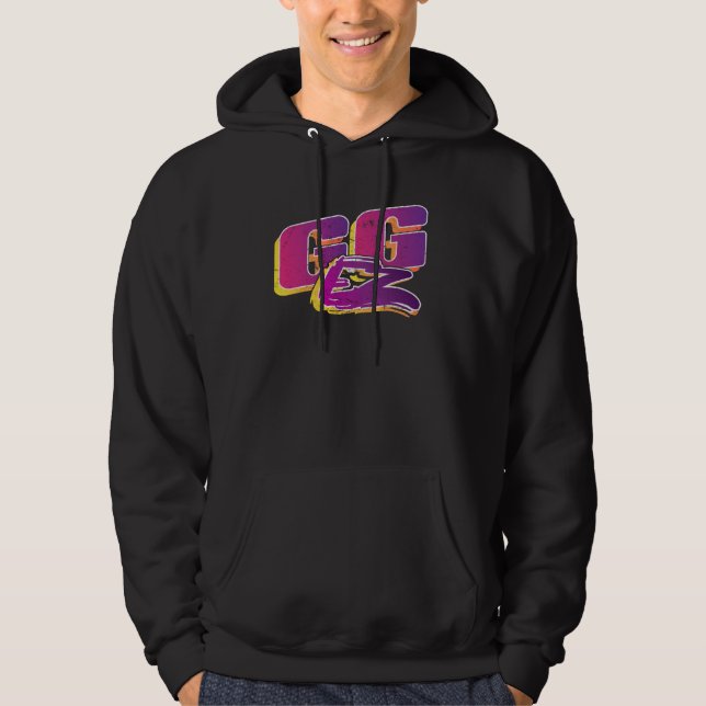 Individuelle Name Social auf Back Streamer Gamer Hoodie (Vorderseite)