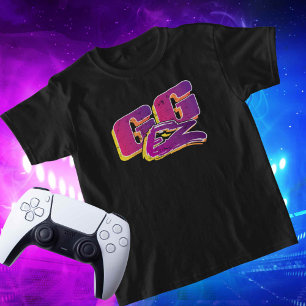 Individuelle Name Social auf Back Streamer Gamer T-Shirt