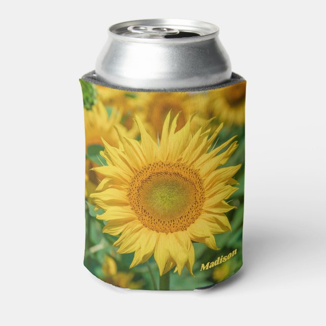 Individuelle Name Sonnenblume Dosenkühler (Kanne Rückseite)