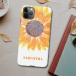 Individuelle Name Sonnenblume iPhone 11Pro Max Hülle<br><div class="desc">Dieser Blumenkoffer ist mit einer gelben Aquarellblume geschmückt. Einfach mit Ihrem Namen oder Monogramm anpassbar. Ändern Sie mithilfe des Entwurfstools die Textgröße,  den Stil oder die Farbe. Weil wir unsere Kunstwerke erstellen,  werden Sie dieses exakte Bild von anderen Designern nicht finden. Original Wasserfarbe © Michele Davies.</div>