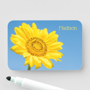 individuelle Name Sonnenblume Namensschild