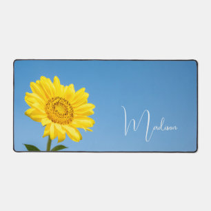 Individuelle Name Sonnenblume Schreibtischunterlage
