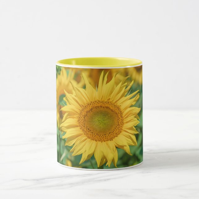 Individuelle Name Sonnenblume Tasse (Zentrum)