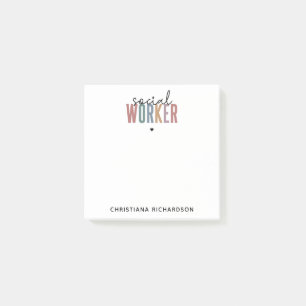 Individuelle Name Sozialarbeiter Abschluss Geschen Post-it Klebezettel