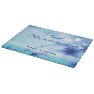 Individuelle Name, Sparkle zum ersten Hochzeitstag Schneidebrett