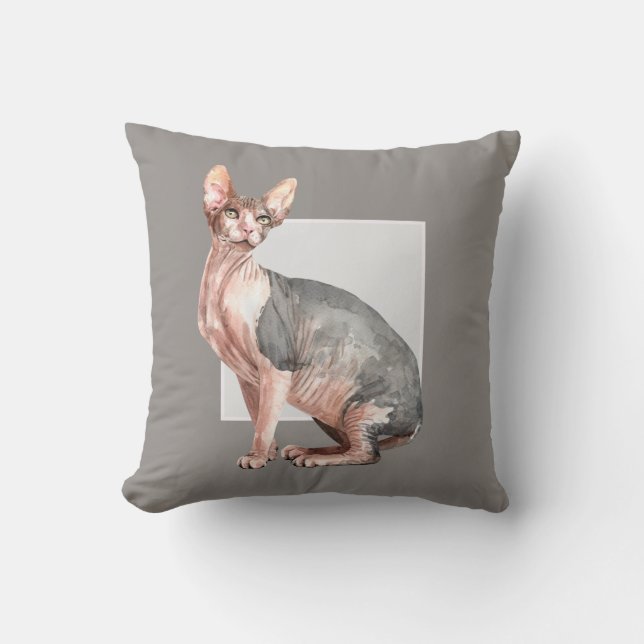 individuelle Name Sphynx Katzenhaarlose Kissen (Vorderseite)