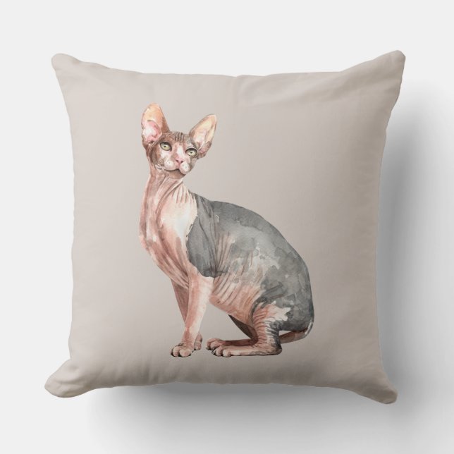 individuelle Name Sphynx Katzenhaarlose Kissen (Vorderseite)