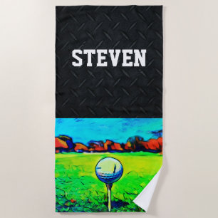 Individuelle Name Sports Golf Ball Herren Hobby Co Strandtuch