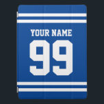 Individuelle Name Sports Jersey Nummer blau gestre iPad Pro Hülle<br><div class="desc">Individuelle Name Sports Jersey Nummer blau gestreiften iPad Pro Cover (12, 0 Zoll und andere Größen). Individuelle Weihnachts- oder Geburtstagsgeschenk-Idee für Freunde,  Familie,  Sporttrainer,  Trainer,  Trainer,  Fußballfan,  Basketballspieler,  Sohn,  Tochter,  Kinder,  Chef,  Mitarbeiter,  Klassenkamerad,  Personal,  Personal,  usw. Blau und Weiß Farben. Personalisierte Hüllen mit sportlichem Design.</div>