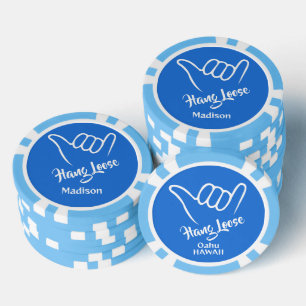 Individuelle Name, Standort und Farbe Shaka Pokerchips
