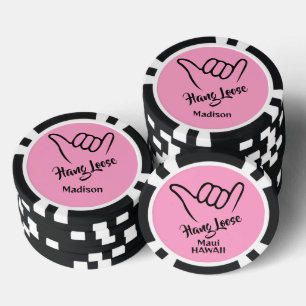 Individuelle Name, Standort und Farbe Shaka Pokerchips