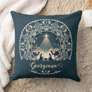 Individuelle Name Star of Wonder Nativity Dot Mand Kissen