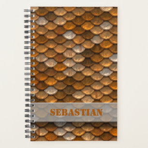 individuelle Name Steampunk Metallische Bronzeskal Planer