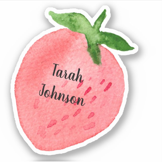 Individuelle Name Strawberry Aufkleber (Vorderseite)