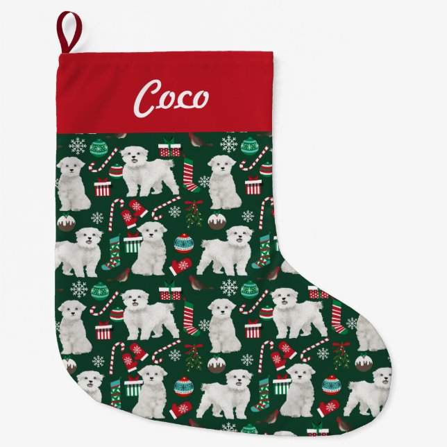 individuelle Name-Strumpf Großer Weihnachtsstrumpf (Vorderseite)