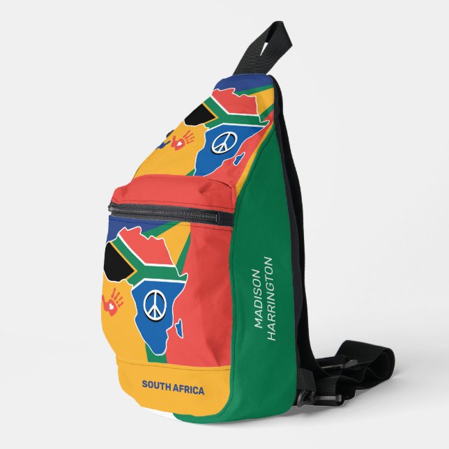 Individuelle Name Südafrika Crossbody Bag (Rechte Ecke)