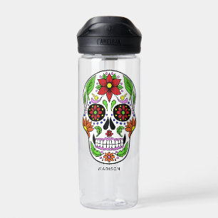 Individuelle Name Sugar Skull Trinkflasche