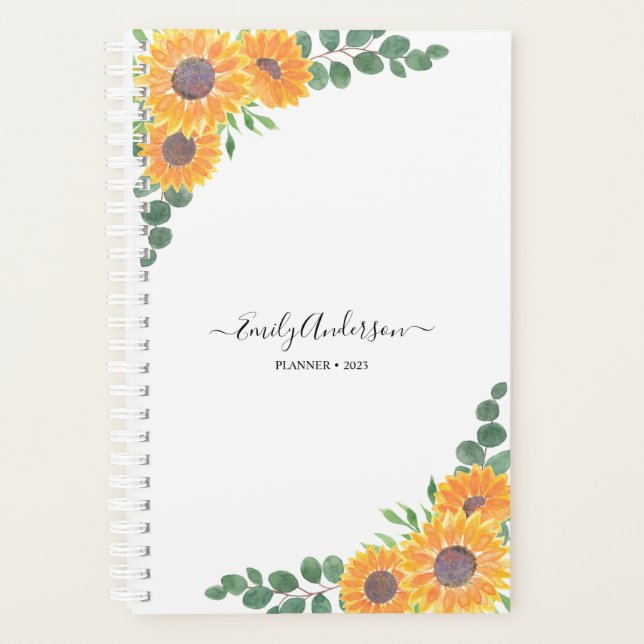 Individuelle Name Sunflowers Eukalyptus 2023 Plane Planer (Vorderseite)