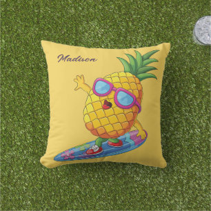 Individuelle Name Surfen Ananas Kissen