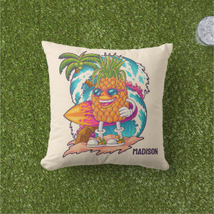 Individuelle Name Surfen Ananas Kissen