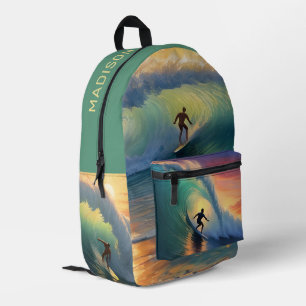 Individuelle Name Surfing Bedruckter Rucksack