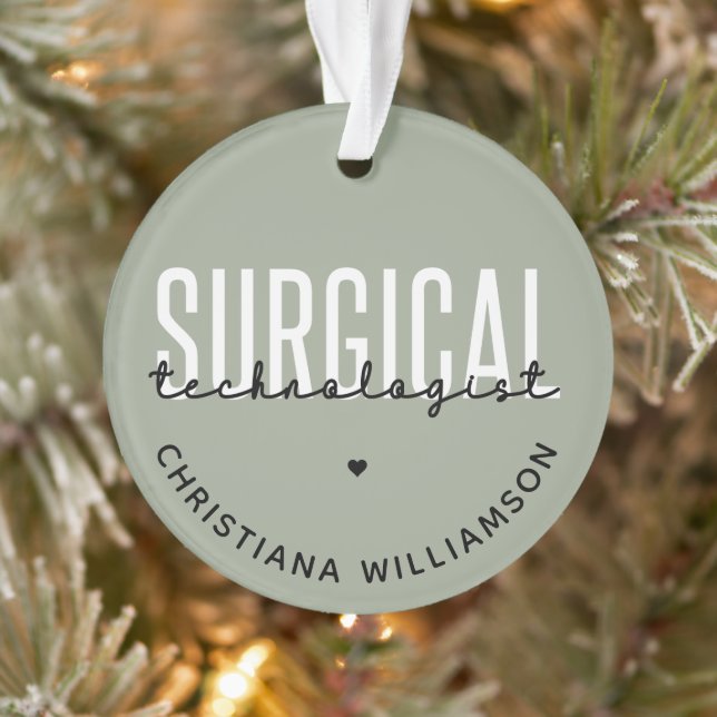 Individuelle Name Surgical Technologe Med Surg Tec Ornament (Baum)