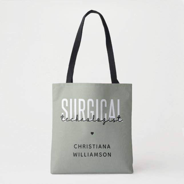 Individuelle Name Surgical Technologe Med Surg Tec Tasche (Vorderseite)