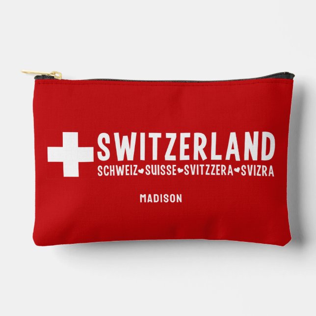 Individuelle Name SWITZERLAND Zubehörtasche (Vorderseite)