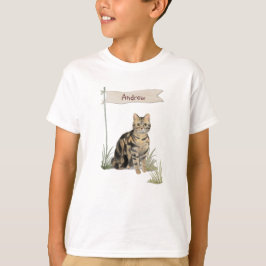 Individuelle Name Tabby Cat Pet T-Shirt